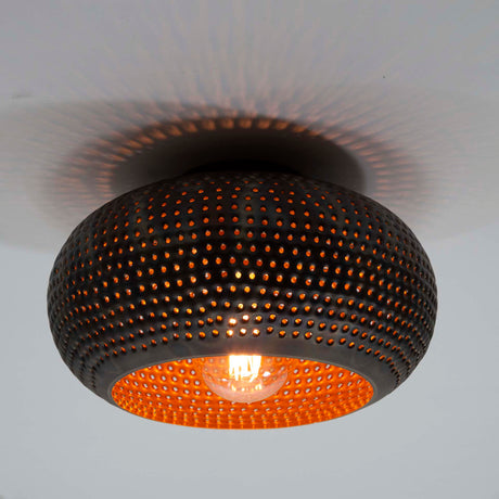 Plafondlampen - Plafondlamp Industrieel Linda Metaal Ø35 - Dimehouse