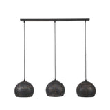 Hängelampe Aya 3 Sphere DH Innenraum Braun LxBxH 87x33x27 Schwarzbraun Weiß Foto Vorderansicht