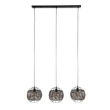 Hanglampen - Hanglamp Alfie 3 - lichts metaal zwart bruin - Dimehouse