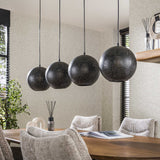 Hanglampen - Hanglamp Zeno 4 - lichts Ø25 metaal zwart - Dimehouse