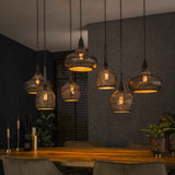 Hanglampen - Hanglamp Zeno 7 - lichts metaal zwart - Dimehouse