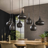 Hanglampen - Hanglamp Zeno 7 - lichts metaal zwart - Dimehouse