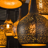 Hanglampen - Hanglamp Zeno 7 - lichts metaal zwart - Dimehouse