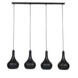 Hängelampe Aya 4 Schwarz-Braun DH Innenraum Braun LxBxH 123x45x28 Schwarzbraun Weiß Foto Vorderansicht