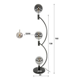 Vloerlampen - Niro vloerlamp 3 - lichts Zwart - Dimehouse
