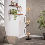Vloerlampen - Niro Vloerlamp 3 - lichts Sienna bruin - Dimehouse