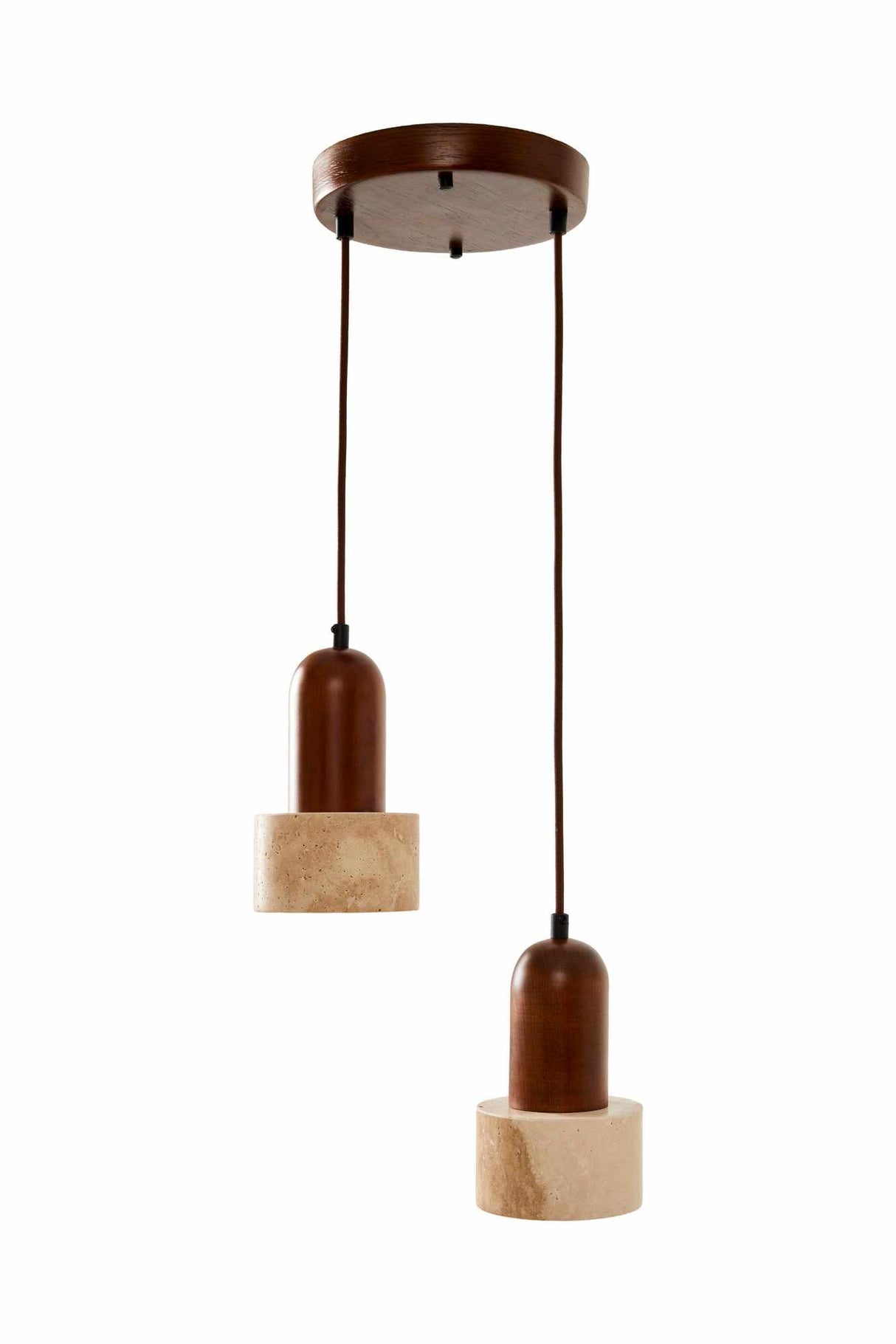 Loer B – Kappe aus Walnuss-Beige-Walnuss-Travertin