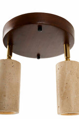 Nur B – Kappe aus Walnuss-Beige-Walnuss-Travertin