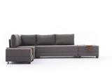 Banken - Slaapbank taupe stof - XXL 280 x 210 - Links - Fly - Dimehouse
