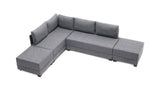 Banken - Slaapbank grijs stof - XXL 280 x 210 - Links - Fly - Dimehouse