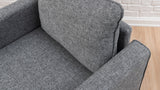 Fauteuils - Landelijke fauteuil Grijs melange geweven stof Bella - Dimehouse