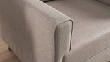 Fauteuils - Landelijke fauteuil Beige melange geweven stof Bella - Dimehouse