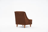 Fauteuils - Fauteuil bruin koper chenille stof landelijk klassiek Ella - Dimehouse