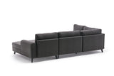 Banken - Slaapbank Antraciet stof - U - bank - XXL 300x202x152cm - Belen - Dimehouse