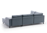 Banken - Slaapbank Blauw stof - U - bank - XXL 300x202x152cm - Belen - Dimehouse