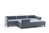 Banken - Slaapbank Taupe stof - U - bank - XXL 300x202x152cm - Belen - Dimehouse