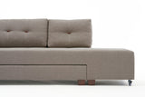 Banken - Slaapbank taupe stof - XL 280x206 cm - met wielen - Links - Manama - Dimehouse