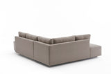 Banken - Slaapbank taupe stof - XL 280x206 cm - met wielen - Links - Manama - Dimehouse