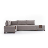 Banken - Slaapbank champagne stof - XXL 280 x 210 - Links - Fly - Dimehouse
