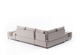 Banken - Slaapbank champagne stof - XXL 280 x 210 - Links - Fly - Dimehouse