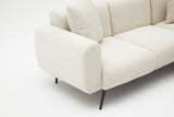 Banken - Hoekbank crème stof - Hoge slanke poten - massief binnenwerk - 252 x 155 cm - Side - Dimehouse