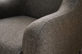 Fauteuils - Moderne fauteuil Antraciet linnen stof met hoge poot Revos - Dimehouse