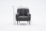 Fauteuils - Moderne fauteuil Antraciet linnen stof met hoge poot Revos - Dimehouse