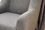 Fauteuils - Moderne fauteuil Grijs linnen stof met hoge poot Revos - Dimehouse