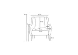 Fauteuils - Moderne fauteuil Taupe linnen stof met hoge poot Revos - Dimehouse