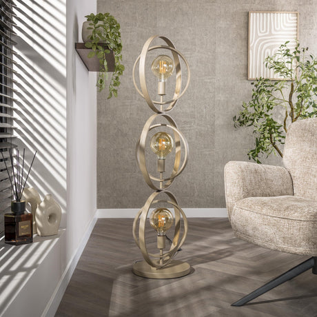 Vloerlampen - Moderne Vloerlamp Beige Otan 3 - lichts - Dimehouse