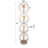 Vloerlampen - Moderne Vloerlamp Beige Otan 4 - lichts - Dimehouse