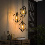 Hängelampe Otan DH Interior Anthrazit LxBxH 48x46x45 Metall Stimmungsvolles Foto diagonale Vorderansicht