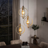 Hanglampen - Moderne Hanglamp Beige Otan getrapt 3 - lichts - Dimehouse