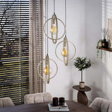 Hanglampen - Moderne Hanglamp Beige Otan getrapt 3 - lichts - Dimehouse