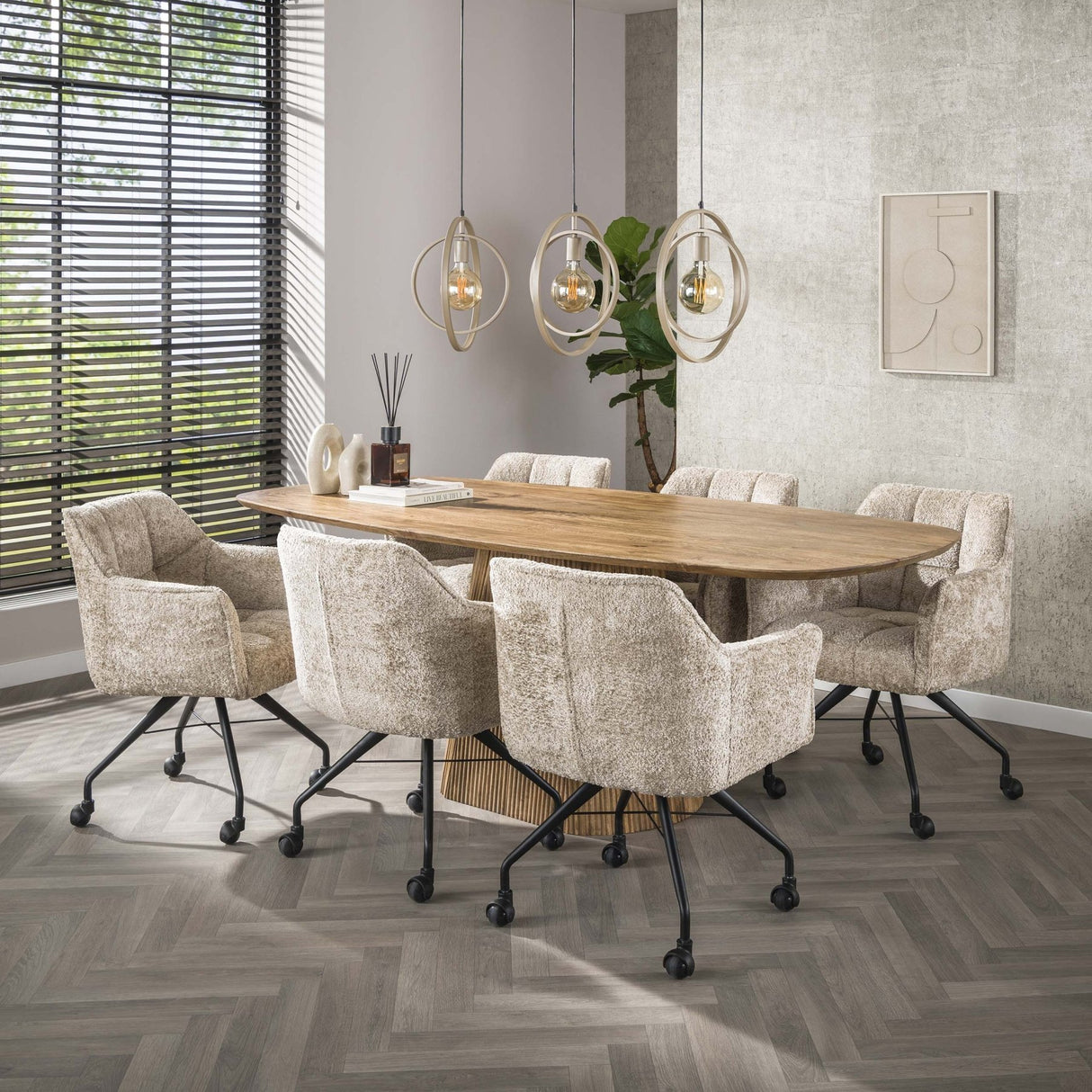 Hanglampen - Moderne Hanglamp Beige Otan 3 - lichts - Dimehouse