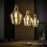 Hanglampen - Industriële hanglamp Dace 3 - lichts amber - Dimehouse