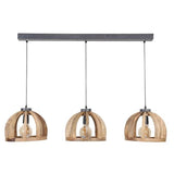 Hängelampe Madri DH Interior Mango LxBxH 102x38x35 Mangoholz Weißes Foto von vorne