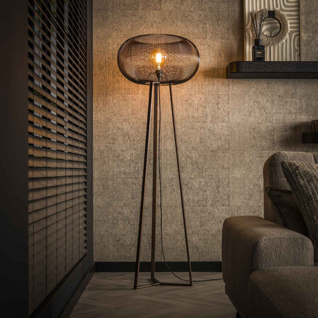 Vloerlampen - Vloerlamp Jill 3 - poot koper Ø55 cm - Dimehouse