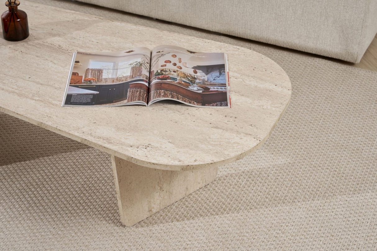 Ovalis – Travertin 100 % MELAMINBESCHICHTETE SPANPLATTEN