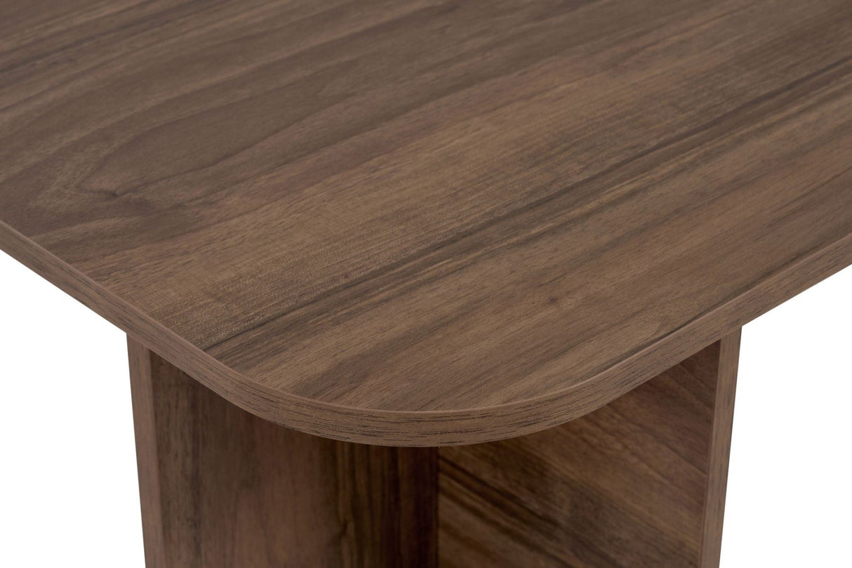 Akira Couchtisch in Walnussoptik 120 x 60 cm Melaminbeschichtetes Holz