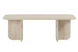 Akira Couchtisch Travertin 120 cm Melaminbeschichteter Holzverbundstoff