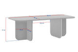 Akira Couchtisch Travertin 120 cm Melaminbeschichteter Holzverbundstoff