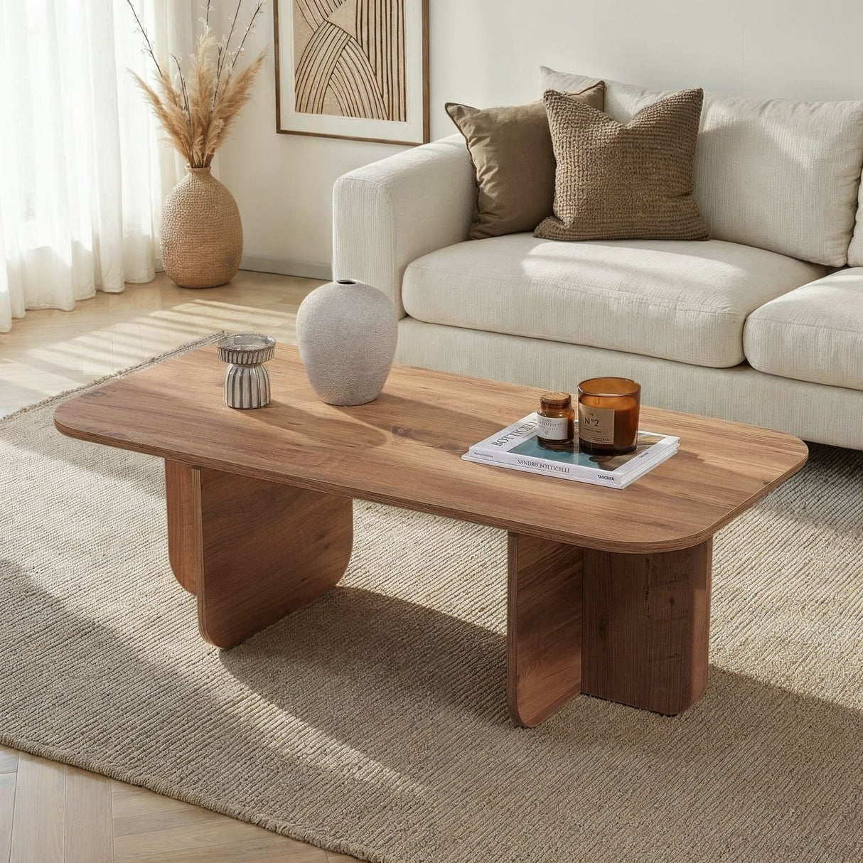 Couchtisch Akira aus atlantischem Kiefernholz, 120 cm, melaminbeschichtetes Holz