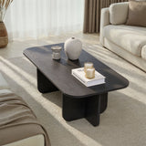 Akira Couchtisch Holz schwarz 120 cm Melaminbeschichtetes Holzkomposit