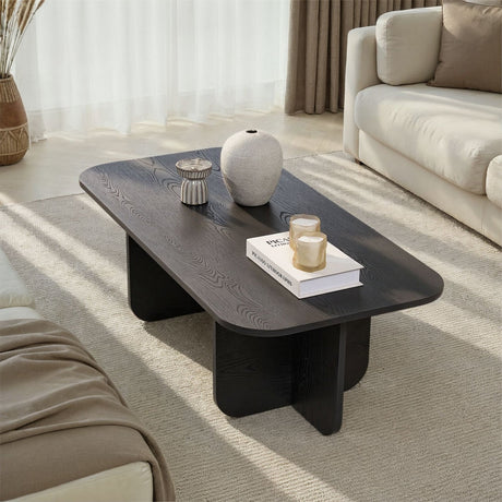 Akira Couchtisch Holz schwarz 120 cm Melaminbeschichtetes Holzkomposit