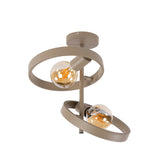 Hanglampen - Moderne Plafondlamp Otan 2 - lichts Beige 42 cm - Dimehouse