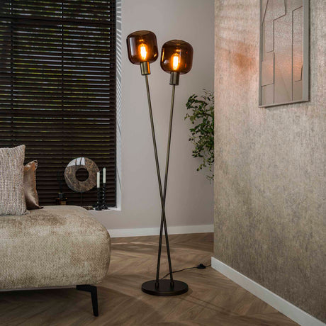 Vloerlampen - Vloerlamp Terra Duo 2 - lichts Brons - Dimehouse