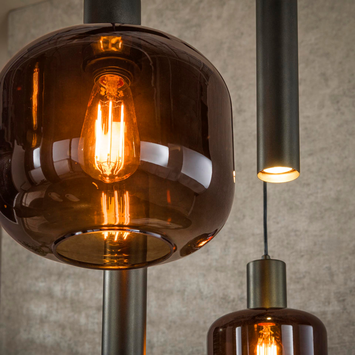 Hanglampen - Hanglamp Dax 7 - lichts brons 105 cm - Dimehouse