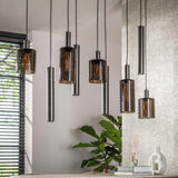 Hanglampen - Moderne Hanglamp Aureo 9 - lichts Sienna bruin - Dimehouse
