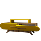 TV Meubels - TV Meubel Rose Walnoot Geel Melamine 145x49,8x36,8 cm - Dimehouse